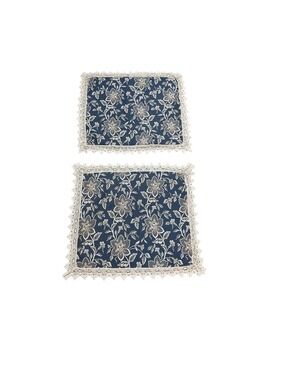Linen Source Floral Lace 100% Cotton Pillow Shams Set of 2 Cottagecore